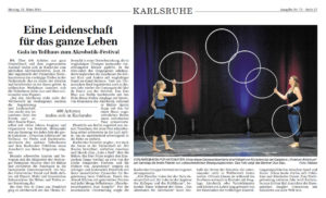 Pressebericht zur Galashow des Akrobatikfestivals 2014 (BNN)